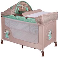 Travel cot and playpen 2in1 Lorelli SAN REMO PLUS BEIGE&GREEN SLEEPING BEAR - Travel Bed