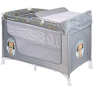 Travel cot and playpen 2in1 Lorelli SAN REMO GREY CUTE KITTEN - Travel Bed