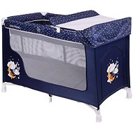 Travel cot and playpen 2in1 Lorelli SAN REMO BLUE GOOD NIGHT BEAR - Travel Bed