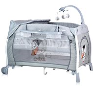 2in1 Lorelli I'LOUNGE ROCKER travel cot and playpen with rocking function GREY COOL CAT - Travel Bed