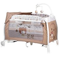 Lorelli I'LOUNGE ROCKER 2in1 travel cot and playpen with rocking function BEIGE BEARS - Travel Bed