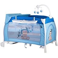 Lorelli I'LOUNGE ROCKER 2in1 travel cot and playpen with rocking function BLUE MUSIC BOY - Travel Bed