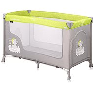 Travel cot Lorelli SAN REMO 1 layer GREEN&GREY ELEPHANTS - Travel Bed