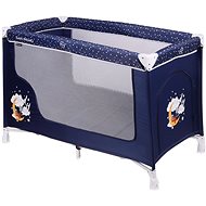 Travel cot Lorelli SAN REMO 1 layer BLUE GOOD NIGHT BEAR - Travel Bed