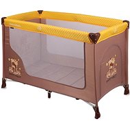 Travel cot Lorelli SAN REMO 1 layer BEIGE&YELLOW HAPPY FAMILY - Travel Bed