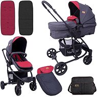 Stroller Lorelli ASTER BLACK&RED - Baby Buggy
