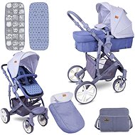 Stroller Lorelli VERSO (2-in-1) + Carrycot + Stroller Bag GREY - Baby Buggy