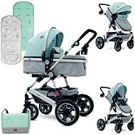 Stroller Lorelli LORA GREEN&GREY BIRDS + Stroller Bag - Baby Buggy