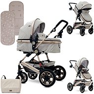 Stroller Lorelli LORA BEIGE TRIANGLES + Stroller Bag - Baby Buggy