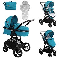 Stroller Lorelli LUMINA (2-in-1) + Carrycot + Stroller Bag DARK BLUE - Baby Buggy