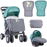 Lorelli TOLEDO SET GREY&GREEN BUNNIES Baby Buggy - Baby Buggy