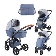 Stroller Lorelli RIMINI (2-in-1) + Carrycot + Stroller Bag GREY RHOMBS - Baby Buggy