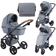 Stroller Lorelli RIMINI (2-in-1) + Carrycot + Stroller Bag GREY TRIANGLES - Baby Buggy