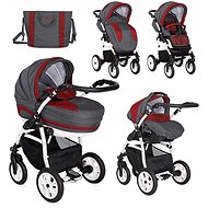 Stroller Lorelli KARA RED&BLACK 3-in-1 AIR - Baby Buggy