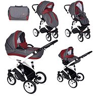 Stroller Lorelli MIA RED&BLACK 3-in-1 AIR - Baby Buggy