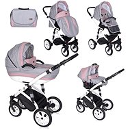 Stroller Lorelli MIA PINK&GREY 3-in-1 AIR - Baby Buggy