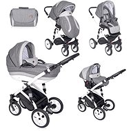 Lorelli MIA LIGHT&DARK GREY 3-in-1 AIR Stroller - Baby Buggy