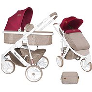 Stroller Lorelli CALIBRA 3 2-in-1 BEIGE&RED - Baby Buggy