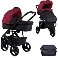 Lorelli MONZA 2-in-1 BLACK&RED - Baby Buggy