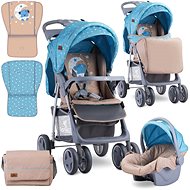 Lorelli FOXY SET BLUE&BEIGE MOON BEAR Baby Buggy - Baby Buggy