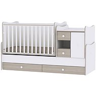 Multifunctional Cot Lorelli MINI MAX New 190x72 WHITE/AMBER - Cot