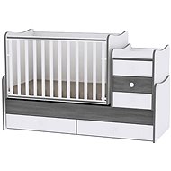 Multifunctional Cot Lorelli MAXI PLUS NEW 160x70CM WHITE/VINTAGE GREY - Cot