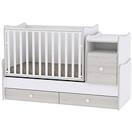 Multifunctional Children's Cot Lorelli TREND PLUS NEW WHITE/LIGHT OAK - Cot