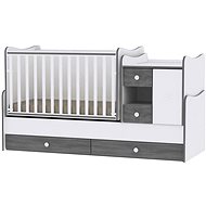 Multifunctional Cot Lorelli MINI MAX New 190x72 WHITE/VINTAGE GREY - Cot
