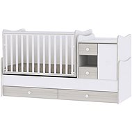 Multifunctional Cot Lorelli MINIMAX NEW 190x72CM WHITE/LIGHT OAK - Cot