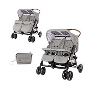 Stroller for Twins Lorelli TWIN + Carrycot + Stroller Bag DARK GREY LIGHTHOUSE - Baby Buggy