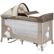 Travel cot and playpen 2in1 Lorelli SAN REMO ROCKER with rocking function BEIGE ELEPHANT - Travel Bed