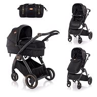 Stroller Lorelli ADRIA (2-in-1) + Carrycot + Stroller Bag BLACK - Baby Buggy