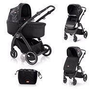 Stroller Lorelli CALIFORNIA (3-in-1) + Carrycot + Stroller Bag BLACK MARBLE - Baby Buggy