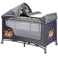 Travel cot and playpen 2in1 Lorelli SAN REMO PLUS GREY CLOUDS - Travel Bed