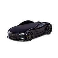 Car Bed NEO Black, "Velour", Spoiler - Cot