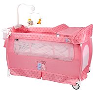 Travel cot and playpen 2in1 Lorelli SLEEP'N'DREAM PLUS PINK HIPPO - Travel Bed