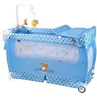 Travel cot and playpen 2in1 Lorelli SLEEP'N'DREAM PLUS BLUE DOG - Travel Bed