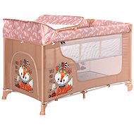Travel cot and playpen 2in1 Lorelli MOONLIGHT BEIGE FOXY - Travel Bed