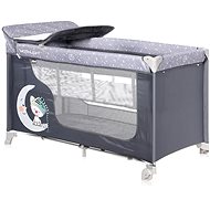 Travel cot and playpen 2in1 Lorelli MOONLIGHT GREY CUTE MOON - Travel Bed