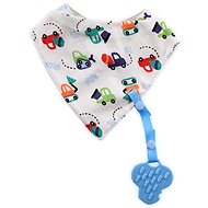 Lorelli BANDANA bib with teether holder BLUE CARS - Bib