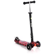 Children's three-wheeled scooter Lorelli RAPID with LED glowing wheels RED FIRE - Children's Scooter