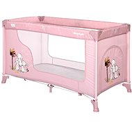 Travel cot Lorelli MOONLIGHT 1 layer BEIGE ROSE RABBITS - Travel Bed