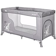 Travel cot Lorelli MOONLIGHT 1 layer GREY FUN - Travel Bed
