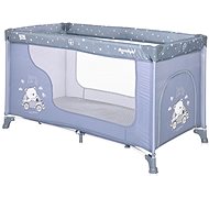 Travel cot Lorelli MOONLIGHT 1 layer SILVER BLUE CAR - Travel Bed