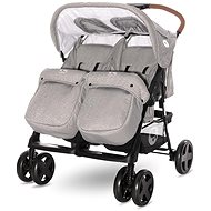 Stroller for Twins Lorelli TWIN STEEL GREY + Stroller Bag - Baby Buggy