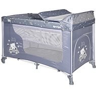 Travel cot and playpen 2in1 Lorelli MOONLIGHT SILVER BLUE CAR - Travel Bed