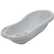Baby bath tub Lorelli 100 CM with anti-slip mat ZEBRA GREY - Baby Bathtub