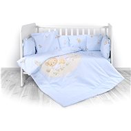5-Piece Crib Set - 4 Mantinel Lorelli RANFORCE BEAR PARTY BLUE - Crib Bumper