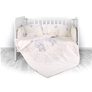 5-Piece Crib Set - 4 Mantinel Lorelli RANFORCE HAPPY HIPPO BEIGE - Crib Bumper