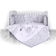 5-piece crib set - 4 mattress Lorelli RANFORCE SWAN GRAY - Crib Bumper